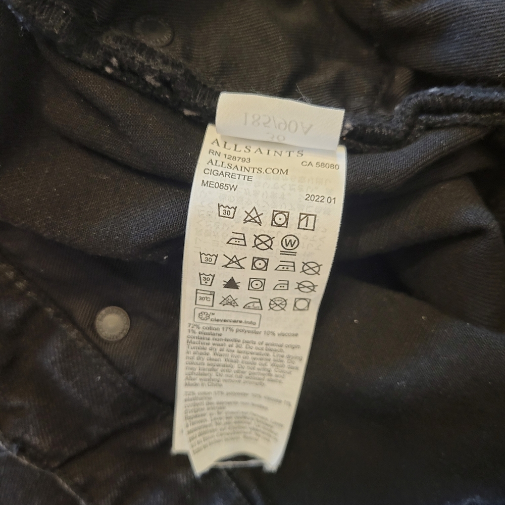 All Saints Charcoal Skinny Jeans - Picture 7 of 15